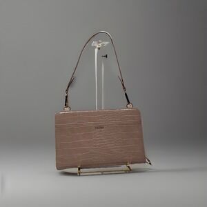 Calpak Travel Wallet Purse Croc Pink Convertible Travel Organizer EUC